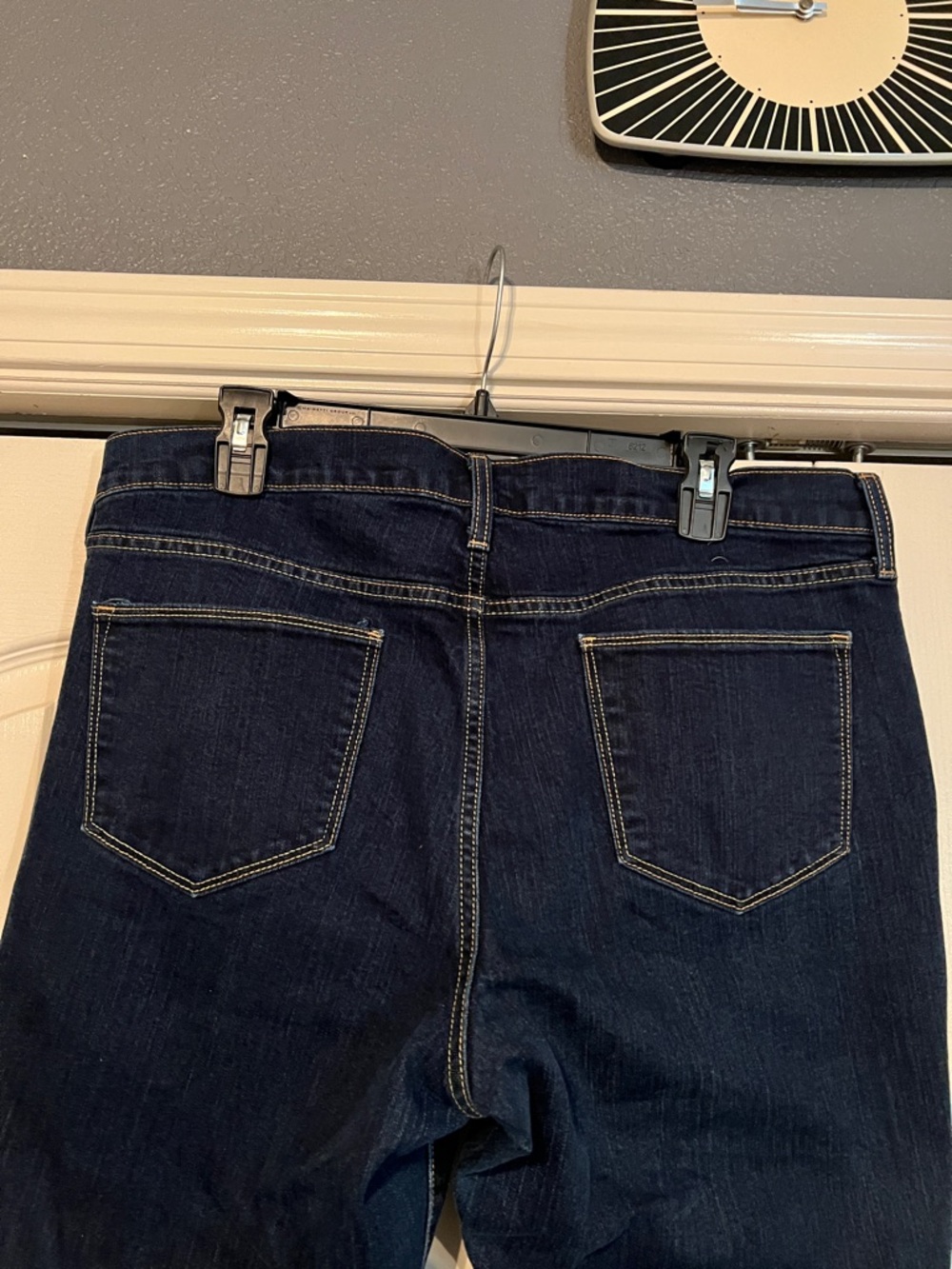 Old Navy Flirt Bootcut Jeans Women’s 16 Short Dark Wash Mid Rise Stretch - Picture 5 of 10